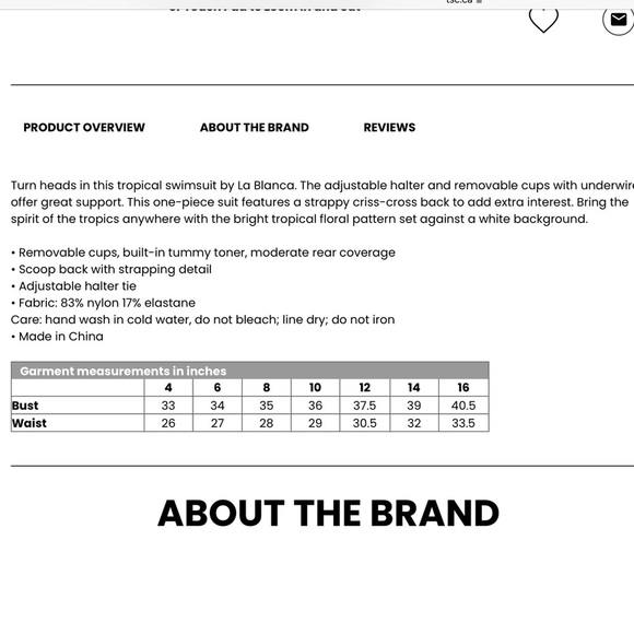 Nwt LA BLANCA one-piece halter swimsuit - Picture 3 of 3